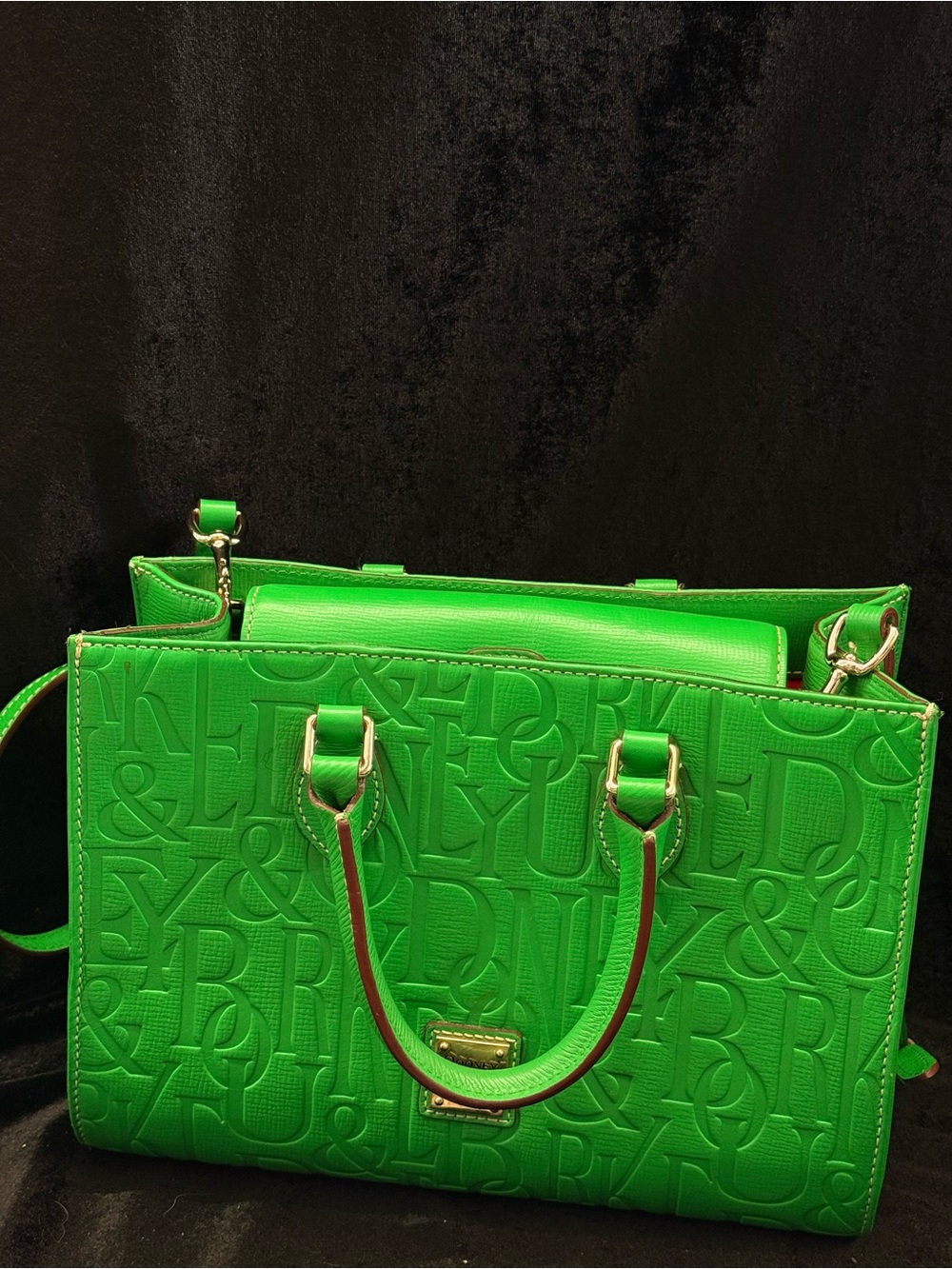 Dooney & Bourke Bright Green Embossed Tote